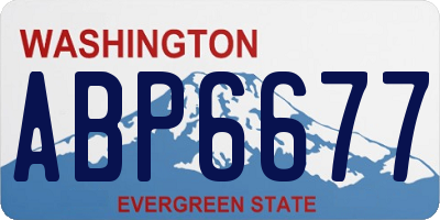 WA license plate ABP6677