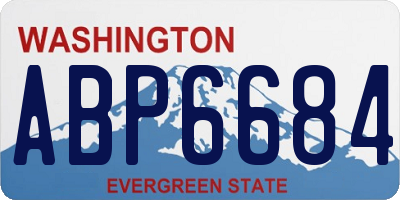 WA license plate ABP6684