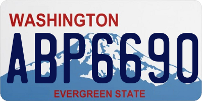 WA license plate ABP6690