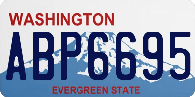 WA license plate ABP6695