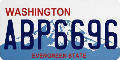 WA license plate ABP6696