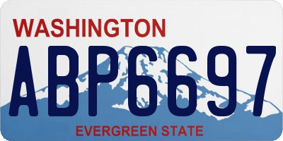 WA license plate ABP6697