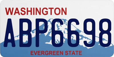 WA license plate ABP6698