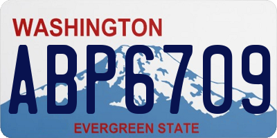 WA license plate ABP6709