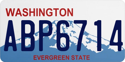 WA license plate ABP6714