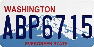 WA license plate ABP6715