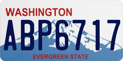 WA license plate ABP6717