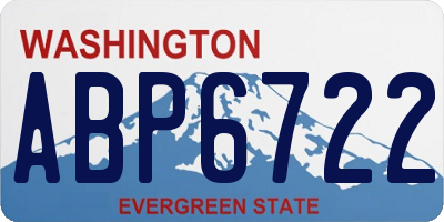 WA license plate ABP6722