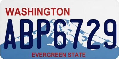 WA license plate ABP6729