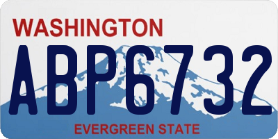 WA license plate ABP6732
