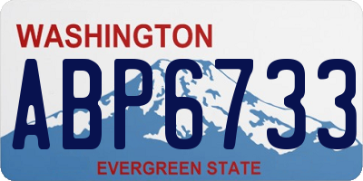 WA license plate ABP6733
