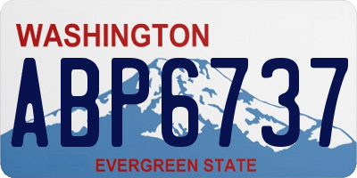 WA license plate ABP6737