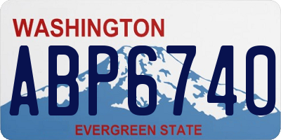 WA license plate ABP6740