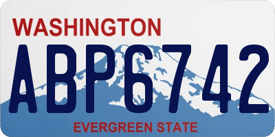 WA license plate ABP6742