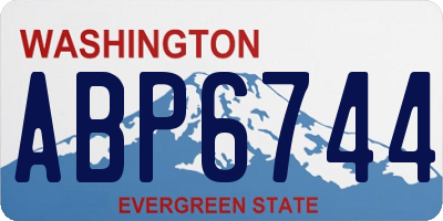 WA license plate ABP6744