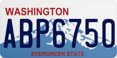 WA license plate ABP6750