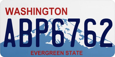 WA license plate ABP6762