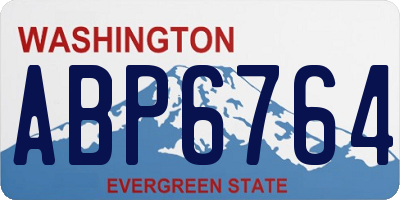 WA license plate ABP6764