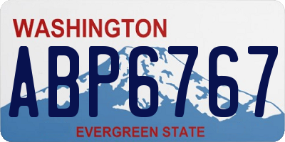 WA license plate ABP6767