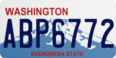 WA license plate ABP6772