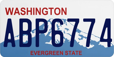 WA license plate ABP6774