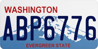WA license plate ABP6776