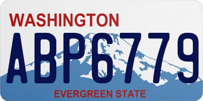 WA license plate ABP6779
