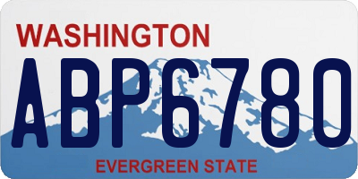 WA license plate ABP6780