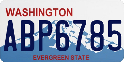 WA license plate ABP6785