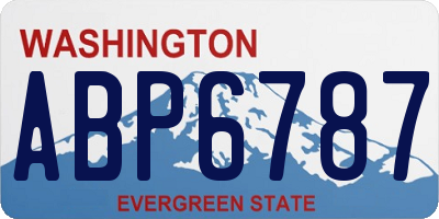 WA license plate ABP6787