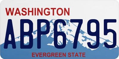 WA license plate ABP6795