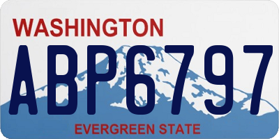 WA license plate ABP6797