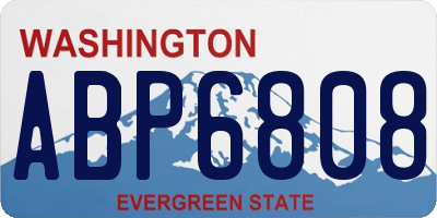 WA license plate ABP6808