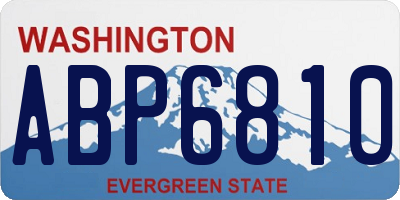 WA license plate ABP6810