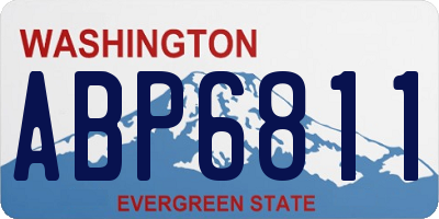 WA license plate ABP6811