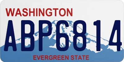 WA license plate ABP6814