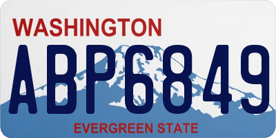 WA license plate ABP6849