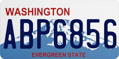 WA license plate ABP6856