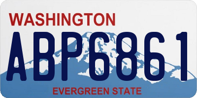 WA license plate ABP6861