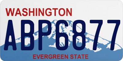 WA license plate ABP6877