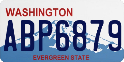 WA license plate ABP6879