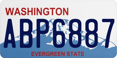 WA license plate ABP6887