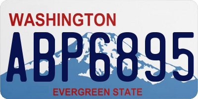 WA license plate ABP6895