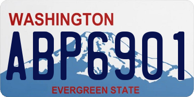 WA license plate ABP6901