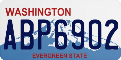 WA license plate ABP6902