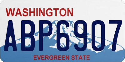 WA license plate ABP6907
