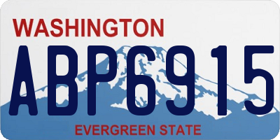 WA license plate ABP6915