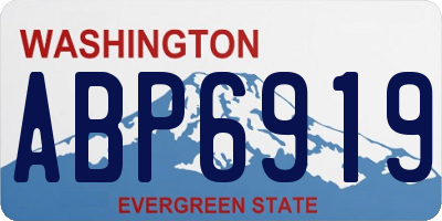 WA license plate ABP6919