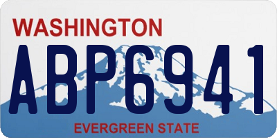 WA license plate ABP6941