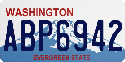 WA license plate ABP6942